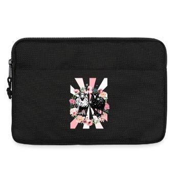 Retro Frühling Schafe Ostern Kinder - Laptoptasche 13" - Schwarz - Vorne