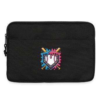 Baseball Home Plate Bats Color Splash - Laptop bag 13" - black - Front