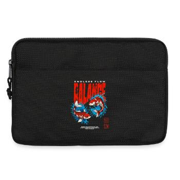 Équilibre - Poisson Koi - Flux sans fin - Sacoche pour ordinateur portable 13 pouces - noir - Devant