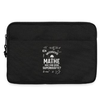 Mathe Superkräfte – Ich unterscheide Mathe Lehrer - Laptoptasche 13" - Schwarz - Vorne