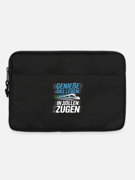 Bahn Genieße Das Leben In Vollen Zügen Eisenbahn - Laptoptasche 13" - Schwarz