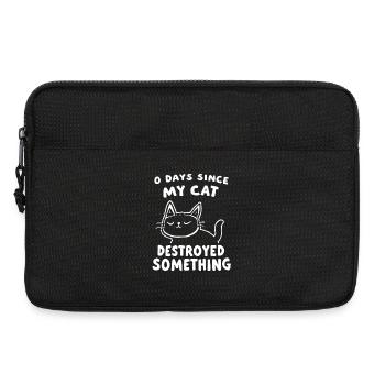 0 Days Since My Cat Destroyed Something Fun - Laptoptasche 13" - Schwarz - Vorne