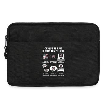 Ce que je fais de mon temps libre Boxe americaine - Sacoche pour ordinateur portable 13 pouces - noir - Devant