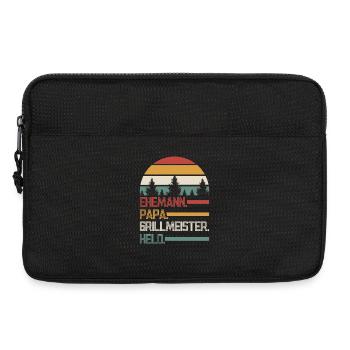 Grillmeister Papa Vater Vatertag - Laptoptasche 13" - Schwarz - Vorne