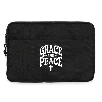 Grace And Peace Jesus Christen Glaube - Laptoptasche 13" - Schwarz - Vorne