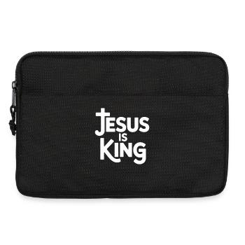 Jesus Is King Christlich Kreuz Glaube - Laptoptasche 13" - Schwarz - Vorne