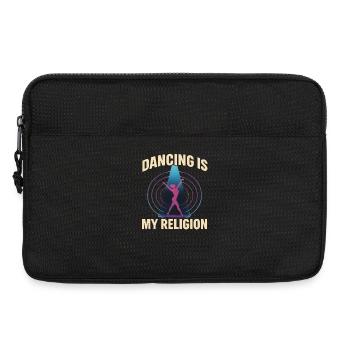 La danse est ma religion – Techno Rave - Sacoche pour ordinateur portable 13 pouces - noir - Devant