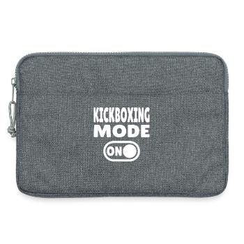 Kickboxing Mode ON – Power for Martial Artists - Laptop bag 13" - heather grey - Front