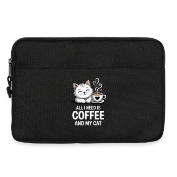 All I Need Is Coffee and Cat - Laptoptasche 13" - Schwarz - Vorne