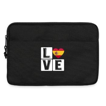 LOVE Spain Heart Font - Laptop bag 13" - black - Front