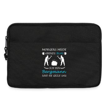 Bergmann Bergarbeiter Kumpel Kohle Miene - Laptoptasche 13" - Schwarz - Vorne