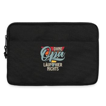 Ohne Opa Läuft Hier Nichts Retro - Laptoptasche 13" - Schwarz - Vorne