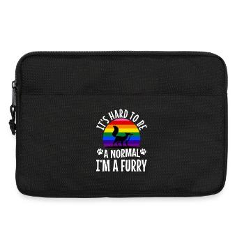 It's Hard To Be A Normal I'm A Furry - Laptop bag 13" - black - Front