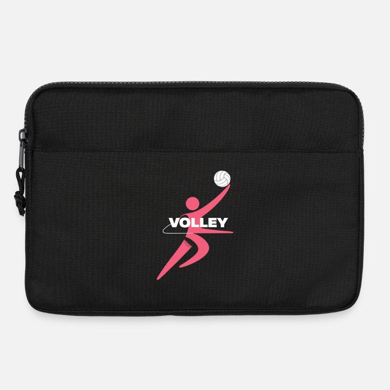 Modernes Volleyball Training Shirt - Laptoptasche 13" - Schwarz