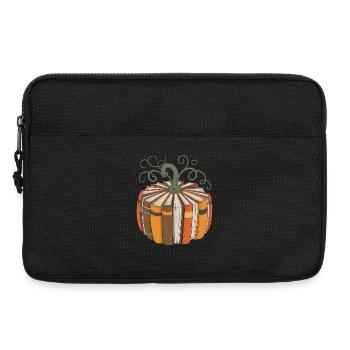 Bücherkürbis für Leseratten Kürbis Bücher - Laptoptasche 13" - Schwarz - Vorne