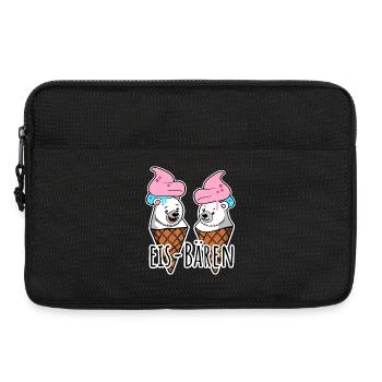 Zwei leckere Eis Bären an der Eisdiele - Laptop bag 13" - black - Front
