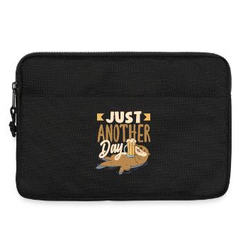 Loutre de mer dessin animé jeu de mots drôle loutre - Sacoche pour ordinateur portable 13 pouces - noir - Devant