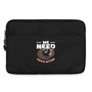 Loutre de mer Nous avons besoin de chaque loutre - Sacoche pour ordinateur portable 13 pouces - noir - Devant