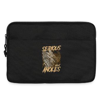 Ernsthaft über den kubanischen Ritter Anolis Reptilienhalter - Laptoptasche 13" - Schwarz - Vorne
