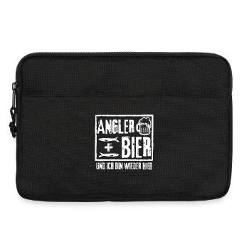 ANGLER UND BIER UND ICH BIN WIEDER HIER - Laptoptasche 13" - Schwarz - Vorne