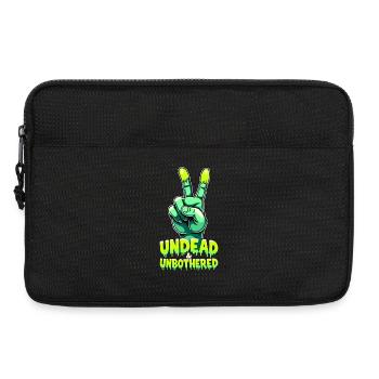 Undead and Unbothered Peace-Zeichen Zombie - Laptoptasche 13" - Schwarz - Vorne