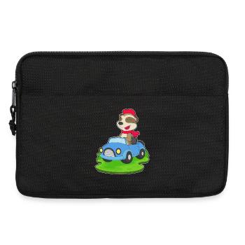 Erdmännchen Auto - Laptoptasche 13" - Schwarz - Vorne