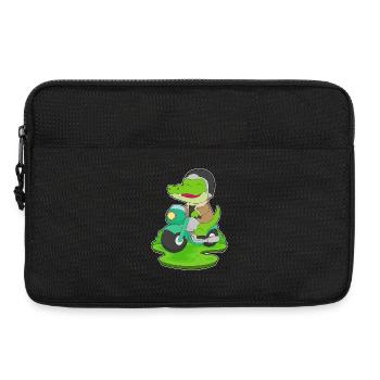 Krokodil Motorroller - Laptoptasche 13" - Schwarz - Vorne