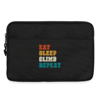Eat Sleep Climb Repeat Design - Laptoptasche 13" - Schwarz - Vorne