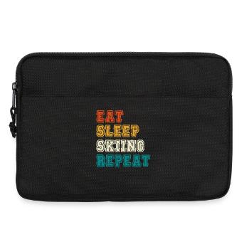 Eat Sleep Repeat Skiing - Laptop bag 13" - black - Front