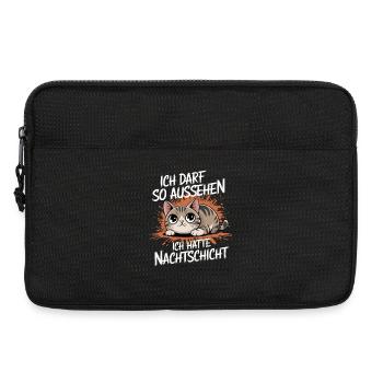 J’ai le droit d’avoir l’air d’avoir un quart de nuit - Sacoche pour ordinateur portable 13 pouces - noir - Devant