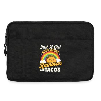 Just A Girl Who Loves Rainbows And Tacos - Laptop bag 13" - black - Front