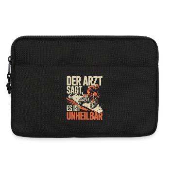 The doctor says it's incurable motocross dirt bike - Laptop bag 13" - black - Front