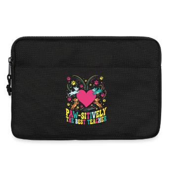 Pfotenhaft der beste Lehrer-Hunde-Liebhaber - Laptoptasche 13" - Schwarz - Vorne
