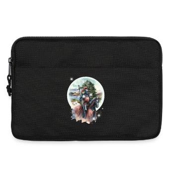 Médiéval Chevalier Guerrier Roi Cheval Enfants - Sacoche pour ordinateur portable 13 pouces - noir - Devant