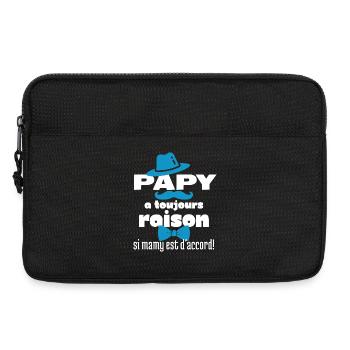 Opa, Opa hat immer recht, wenn Oma zustimmt - Laptoptasche 13" - Schwarz - Vorne