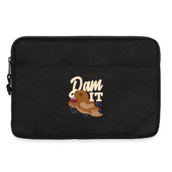 Seeotter Cartoon Dam It - Laptoptasche 13" - Schwarz - Vorne