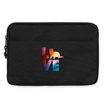 Seeotter Cartoon Bunte Liebe - Laptoptasche 13" - Schwarz - Vorne
