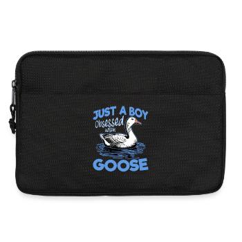 Funny Bird Goose - Laptoptasche 13" - Schwarz - Vorne