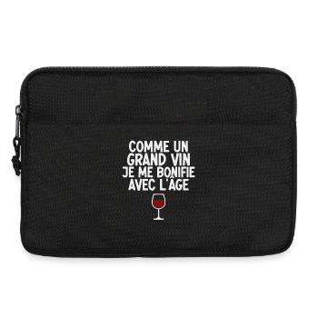 Like a great wine, I get better with age - Laptop bag 13" - black - Front