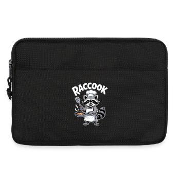 Raccook Raton laveur Chef Jeu de mots Cuisine Humour - Sacoche pour ordinateur portable 13 pouces - noir - Devant