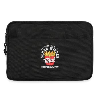Schon wieder total unterpommest – Pommes Witz - Laptoptasche 13" - Schwarz - Vorne