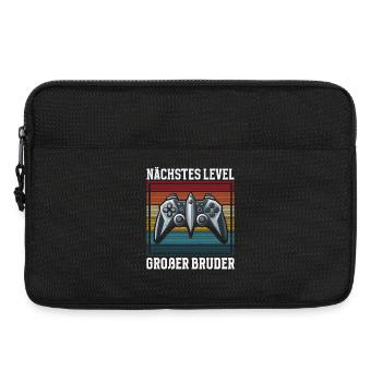 Nächstes Level Großer Bruder Ankündigung Zocken - Laptoptasche 13" - Schwarz - Vorne