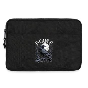 Emblème gothique de la lune du corbeau - Sacoche pour ordinateur portable 13 pouces - noir - Devant