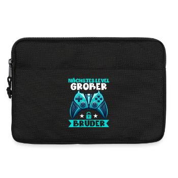 Nächstes Level Großer Bruder Ankündigung Zocken - Laptoptasche 13" - Schwarz - Vorne