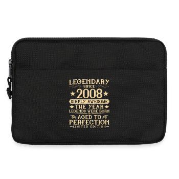 18ème Anniversaire Vintage Vintage 2008 Cadeau - Sacoche pour ordinateur portable 13 pouces - noir - Devant