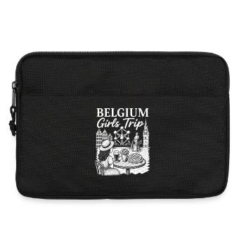 Belgien Mädelstrip Illustration - Laptoptasche 13" - Schwarz - Vorne
