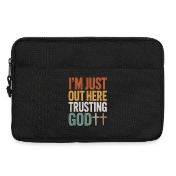I trust in God here - Laptop bag 13" - black - Front