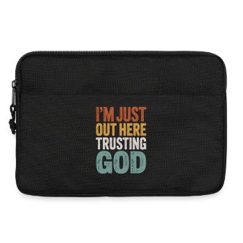 I Trust God Motif - Sacoche pour ordinateur portable 13 pouces - noir - Devant