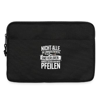 Conception de tir à l’arc pour les archers et les parcours - Sacoche pour ordinateur portable 13 pouces - noir - Devant