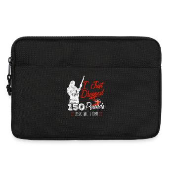 Lâche un humour de chasse au cerf pour les amateurs de plein air amusants - Sacoche pour ordinateur portable 13 pouces - noir - Devant